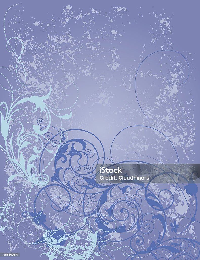 Blue Scroll Grunge Stock Illustration - Download Image Now - Abstract ...