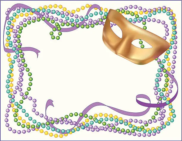 Vector illustration of Mask and Beads