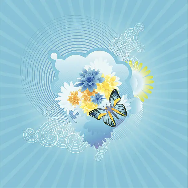 Vector illustration of Butterfly Abstract Graphic