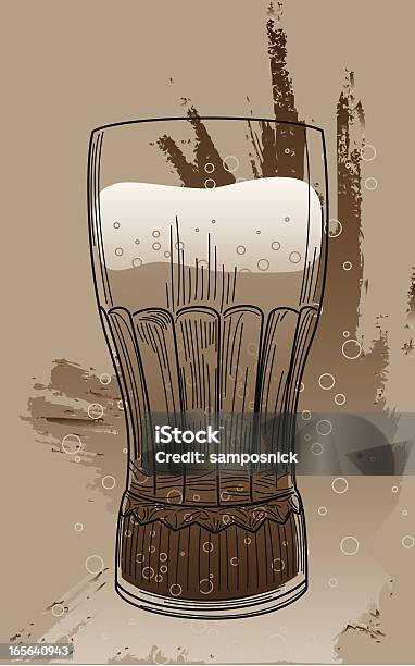 Пивной Темный Ale — стоковая векторная графика и другие изображения на тему Акварельная живопись - Акварельная живопись, Алкоголь - напиток, Брызги