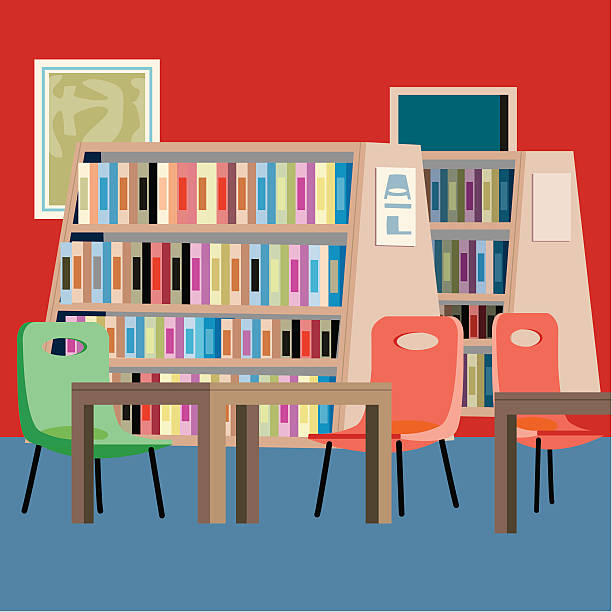 Library http://dl.dropbox.com/u/38654718/istockphoto/Media/download.gif organized bookshelf stock illustrations