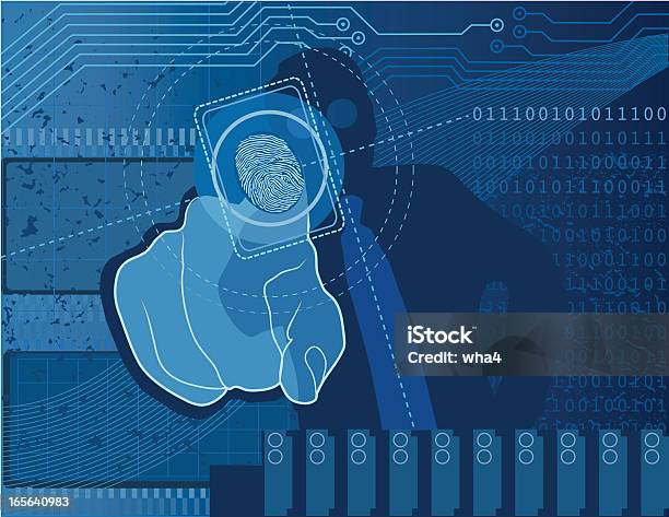 Digitale Sicherheit Stock Vektor Art und mehr Bilder von Detektiv - Detektiv, Kriminaltechnik, Texturiert