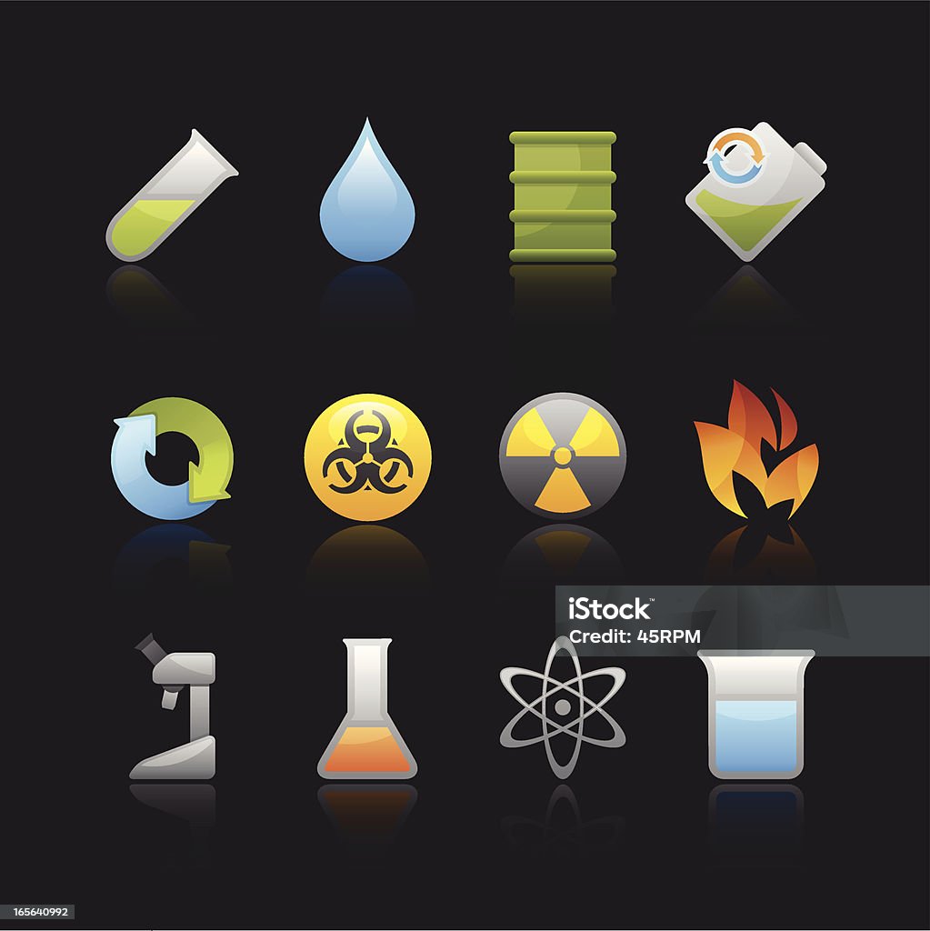 Matte Series Icon - Chemistry Computer icon chemistry set. for your presentation and print, fully editable. ZIP contain hires jpg, AI 10 & AI CS2.  Chemical stock vector