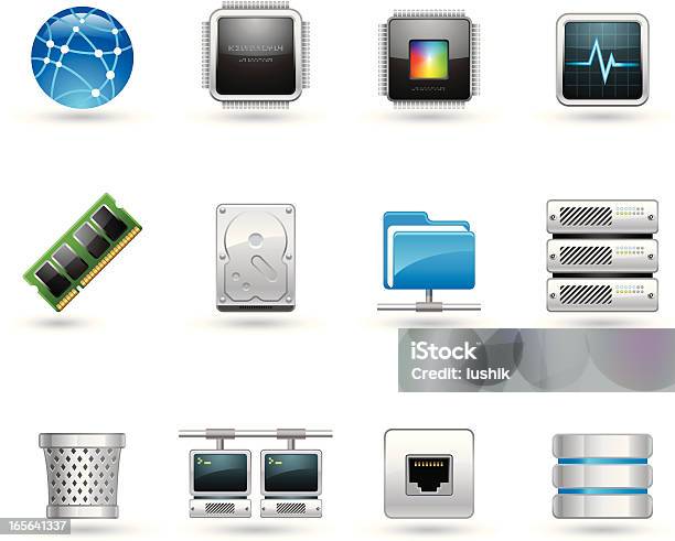 Vetores de Universal Íconesorganização e mais imagens de Disco rígido - Disco rígido, Ícone de Computador, CPU