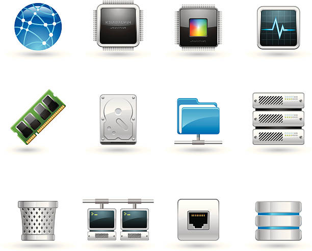 Universal icons - Hosting Universal Hosting icons hard drive stock illustrations