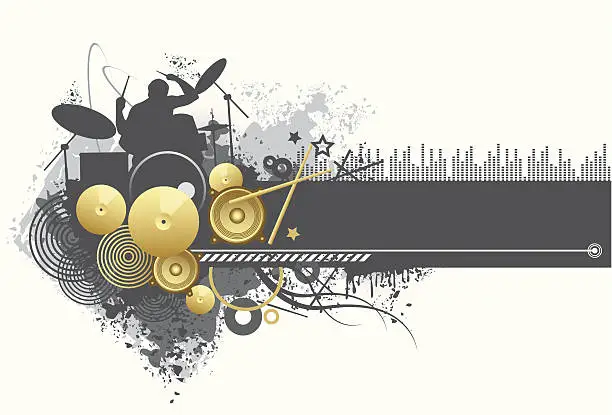 Vector illustration of design element - music theme