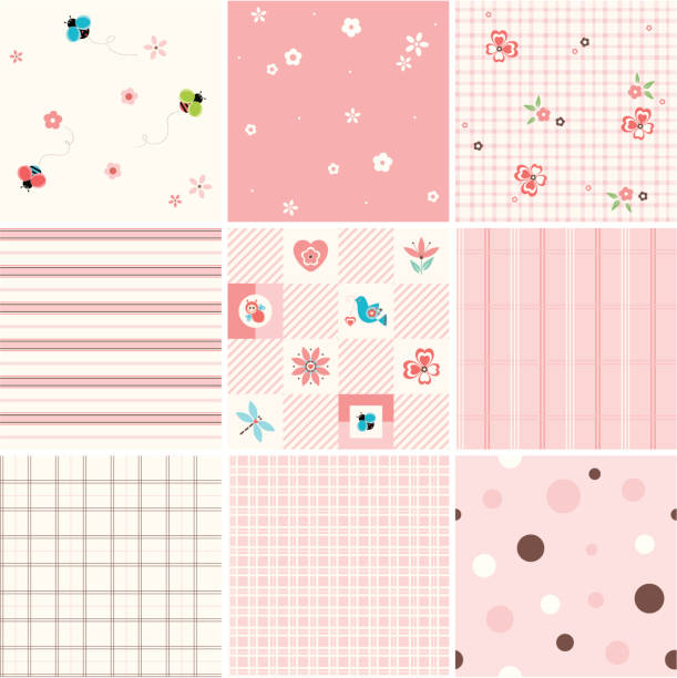 pretty_seamless_pink - butterfly backgrounds seamless pattern点のイラスト素材／クリップアート素材／マンガ素材／アイコン素材