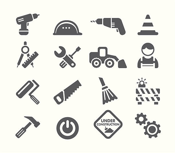 Bau Icon-Set – Vektorgrafik