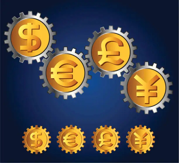 Vector illustration of Currency Gear