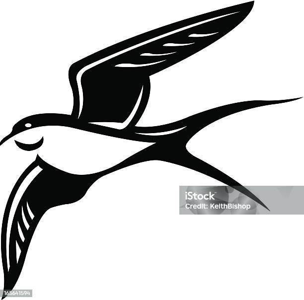 Ilustración de Gorriónflying Pájaro y más Vectores Libres de Derechos de Gorrión - Gorrión, Animales salvajes, Blanco y negro