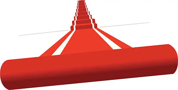 Vector illustration of vector red carpet