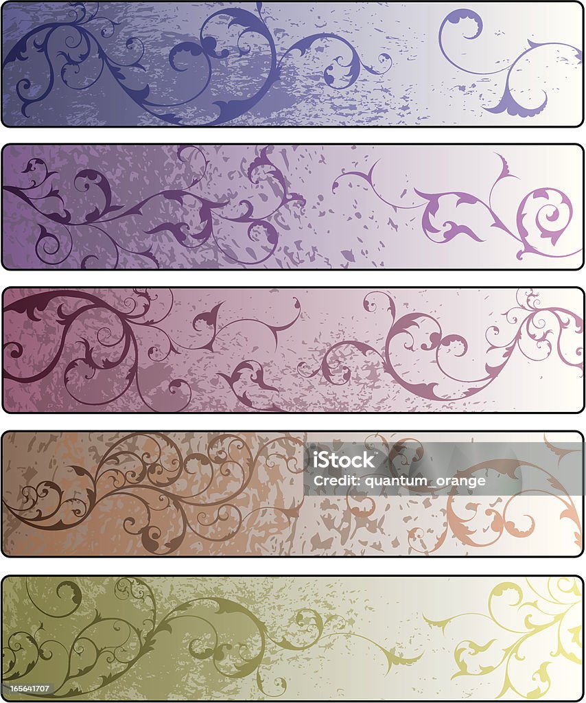 Five Banner Pattern Five Banners Stock Illustration - Download Image Now - Color Gradient ...