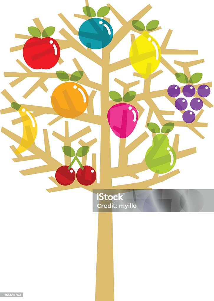 Árboles frutales - arte vectorial de Fruta libre de derechos