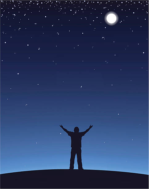 człowiek religijnego - forgiveness praying men silhouette stock illustrations