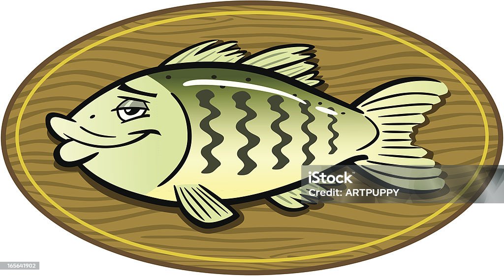 Berittener Bass-Fish - Lizenzfrei Taxidermie Vektorgrafik