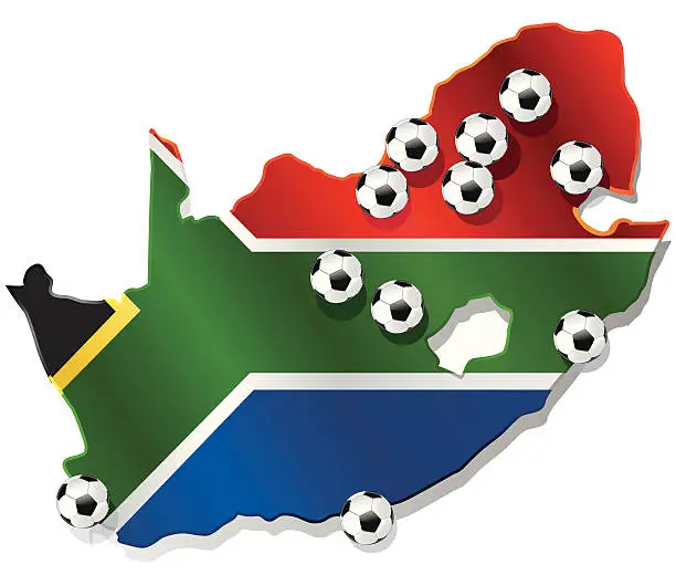 Vector illustration of WM 2010 venues of FIFA WC South Africa