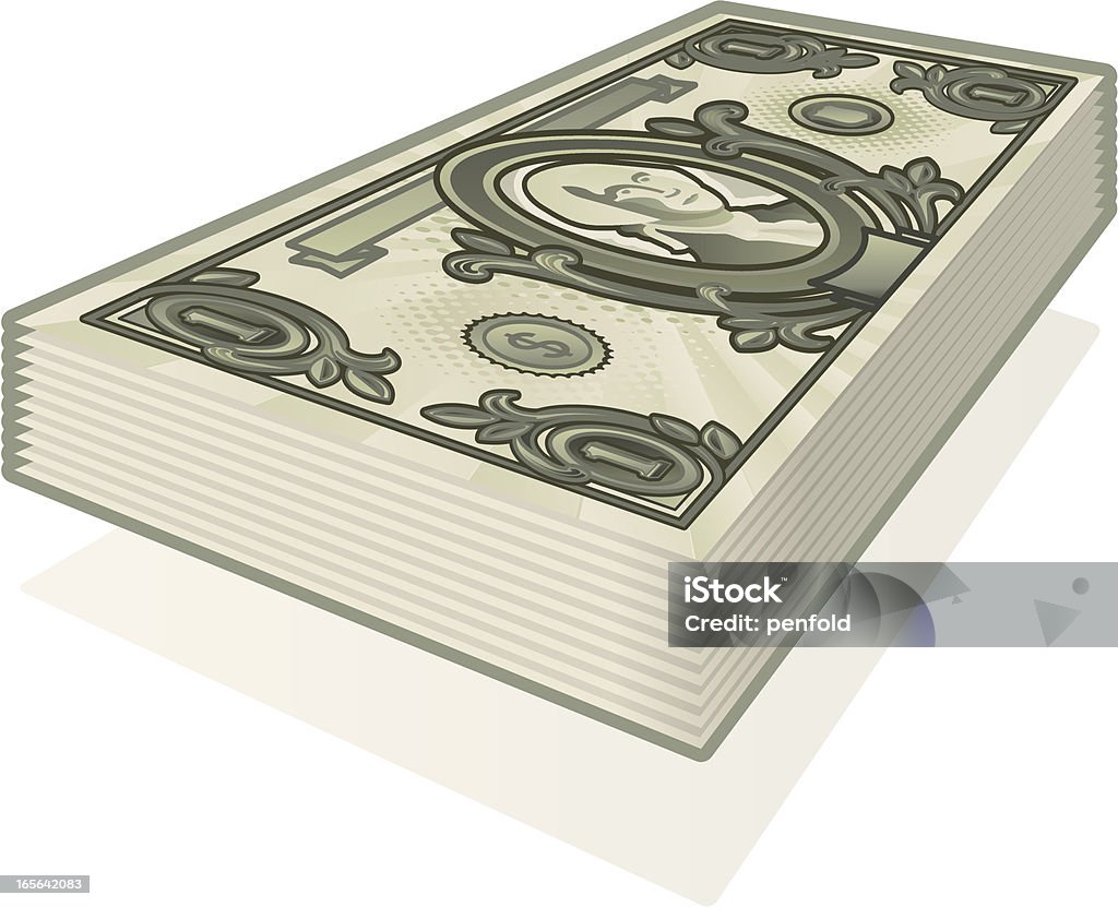 Dollar Bill Stack Stock Illustration - Download Image Now - Business ...