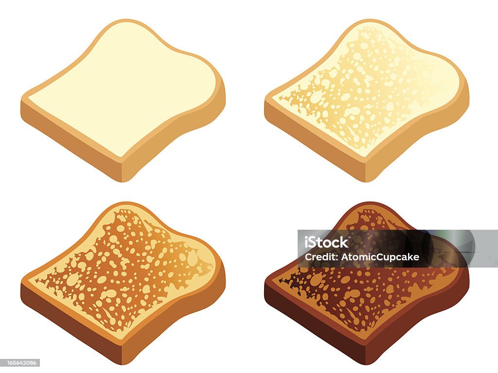 Pan tostado - arte vectorial de Tostada libre de derechos