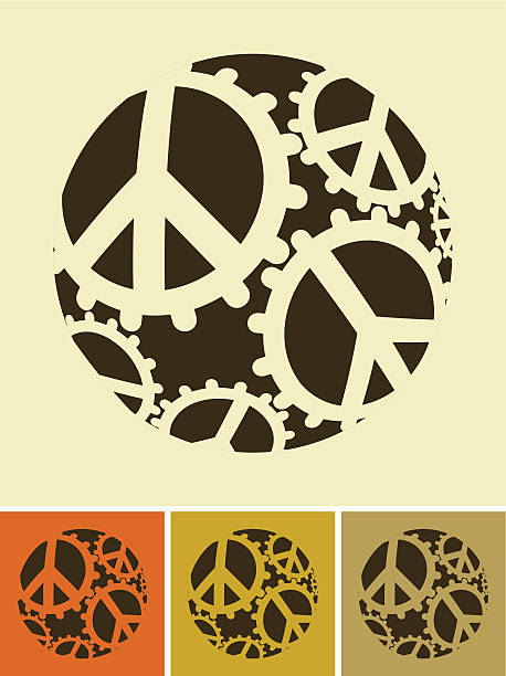 world peace-maschine - love teamwork cooperation machine stock-grafiken, -clipart, -cartoons und -symbole