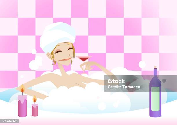 Bagno Rilassante - Immagini vettoriali stock e altre immagini di Adolescente - Adolescente, Adulto, Asciugamano