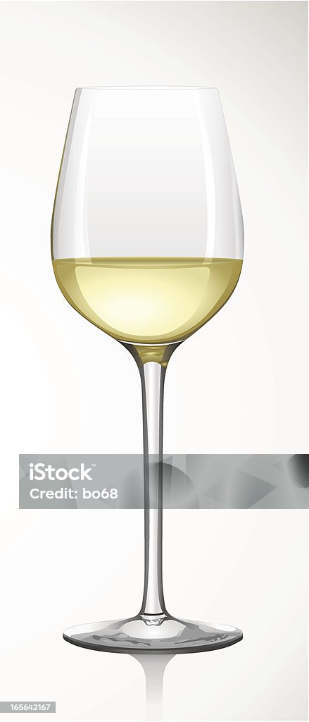 Vinho Branco em vidro-Weißweinglas - Royalty-free Vinho Branco arte vetorial