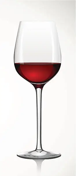 Vector illustration of glass of red wine - Rotweinglas