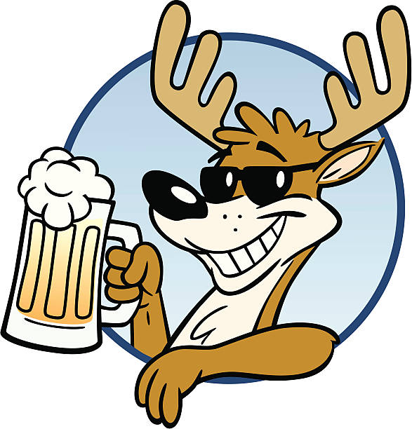 Stag With Beer Great illustration of a stag holding a beer. Perfect for illustrating a Stag and Doe event. EPS and JPEG included. Be sure to view my other illustrations, thanks! stag night stock illustrations