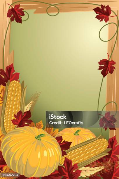 Красивая Осень Фонкадр — стоковая векторная графика и другие изображения на тему Векторная графика - Векторная графика, Вертикальный, Еда