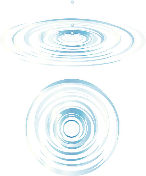 górze i widok z boku ripples - rippled stock illustrations