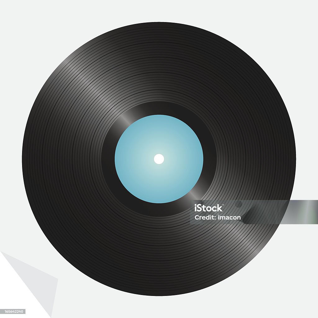 LP aufzeichnen, detaillierte Vektor-Grafiken (1 credit - Lizenzfrei Langspielplatte Vektorgrafik