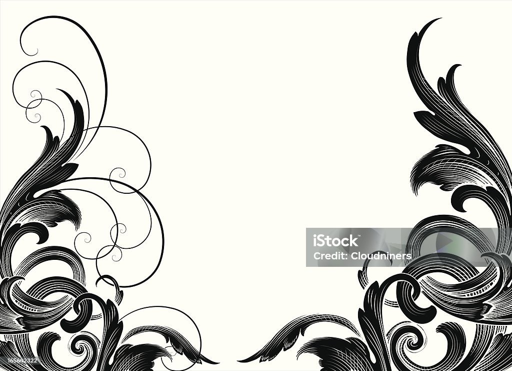 Interlocking Scrollword Page Corner Scrollwork Stock Illustration - Download Image Now - Angle ...