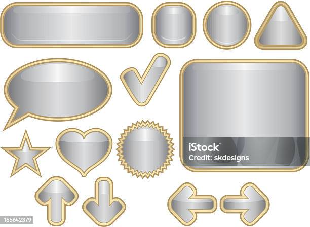 光沢のあるアイコンや Web ボタンセット銀 - 銀のベクターアート素材や画像を多数ご用意 - 銀, 銀色, アイコン
