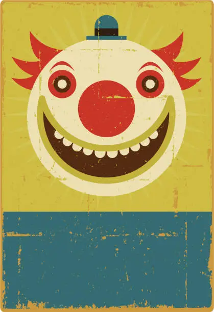 Vector illustration of Creepy the Clown