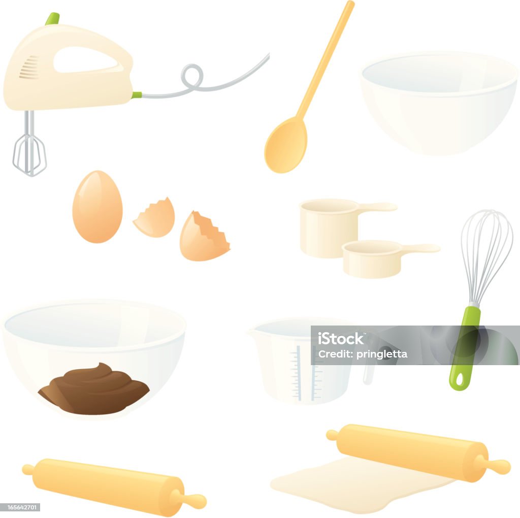 Baking Essentials Vector Baking Essentials Stock Illustration - Download Image Now - Animal Egg ...