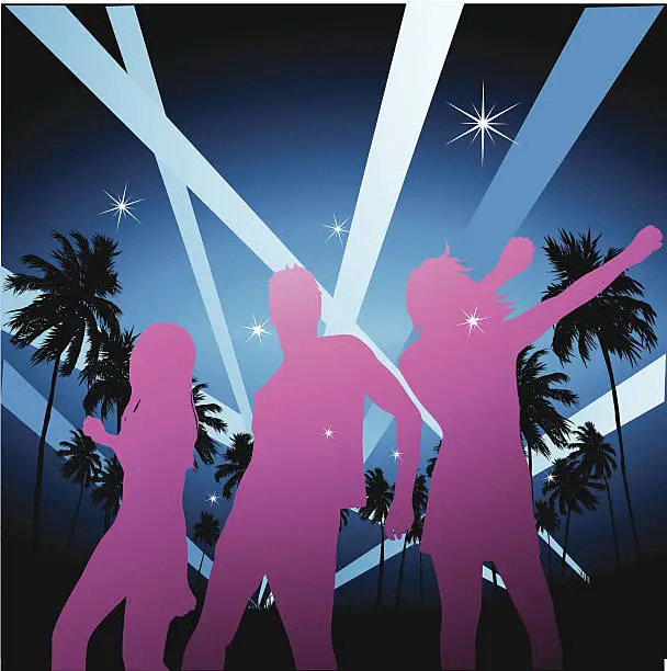 Vector illustration of Dancing people