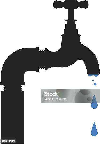 Ilustración de Grifo De Silhouette y más Vectores Libres de Derechos de Agua - Agua, Color negro, Comidas y bebidas