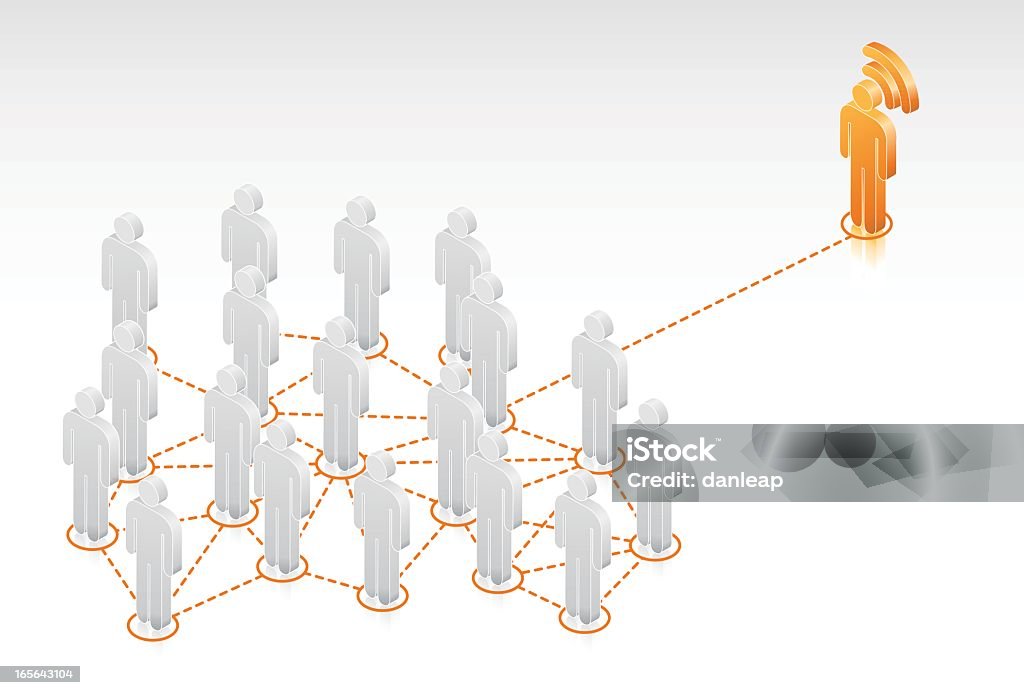 Broadcast a la red - arte vectorial de Brillante libre de derechos