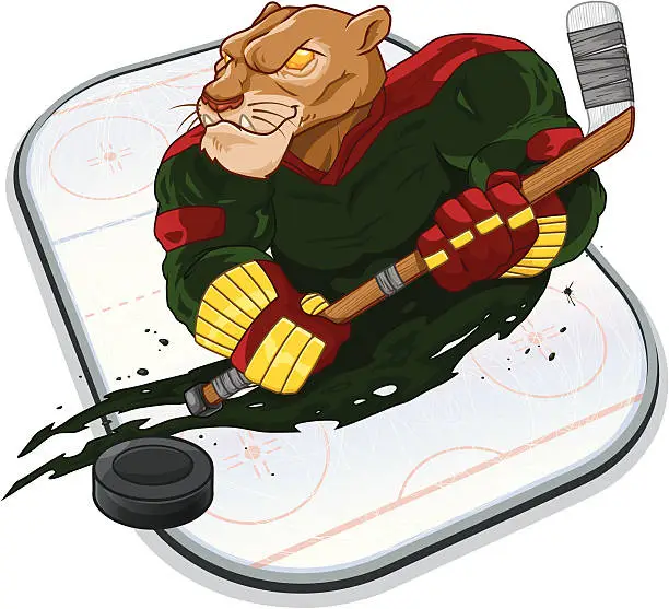 Vector illustration of Cougar Hockey