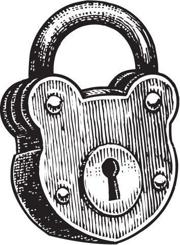 Lock, Padlock Security Equipment. Pen and ink vector Lock, Padlock, Security Equipment. illustration of Security Old Vintage Pad Lock. Check out my 