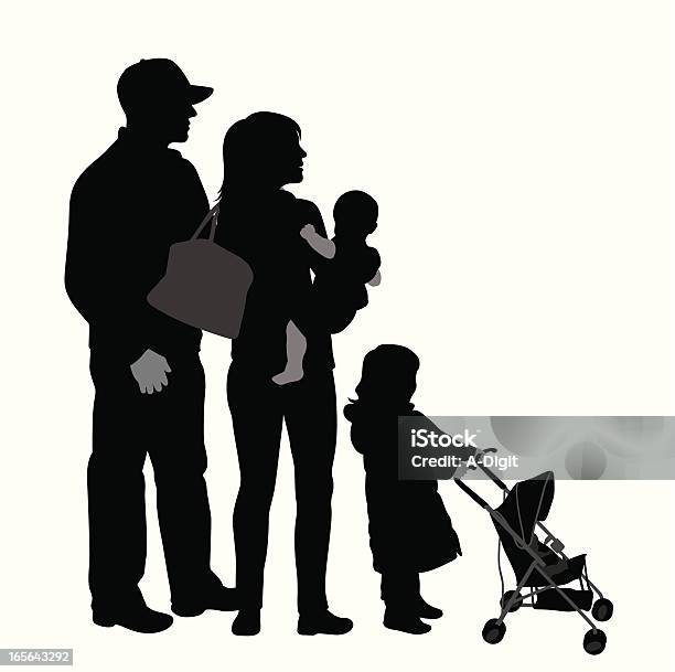 Family Icon Vector Silhouette Stock Illustration - Download Image Now - Father, In Silhouette, Standing