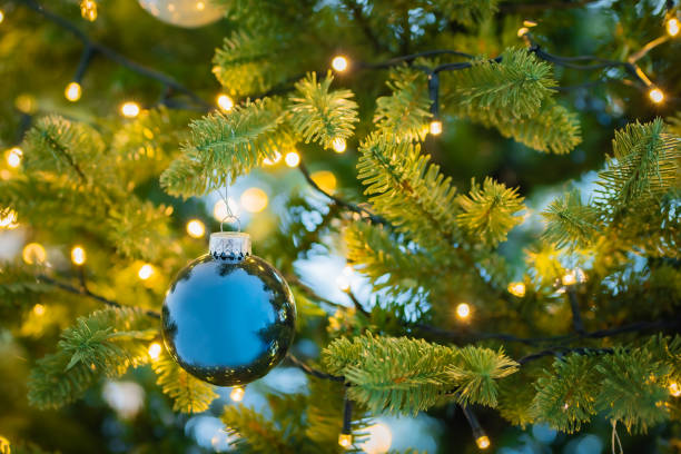 istock Christmas tree with ornaments and lights 1656433038