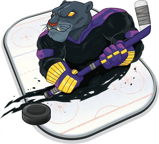 Vector illustration of Panther Hockey