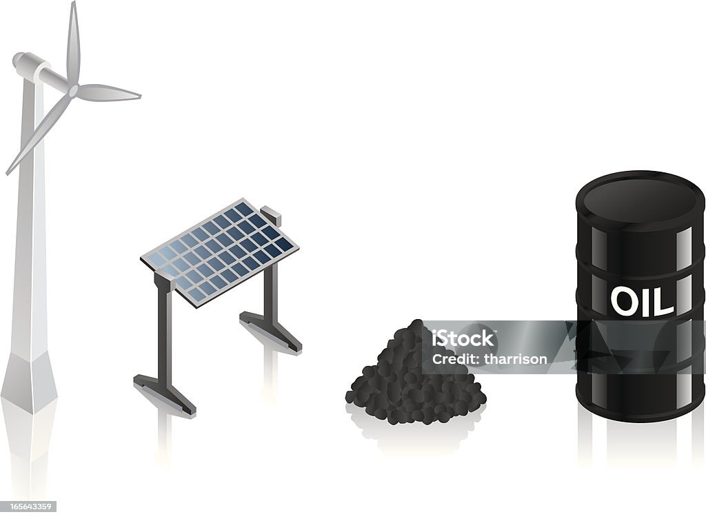 De energia - Vetor de Carvão royalty-free