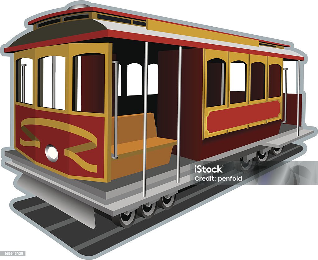 cable car - Lizenzfrei Straßenbahn Vektorgrafik