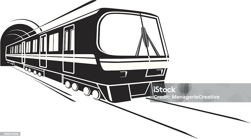 Métro train - clipart vectoriel de Métro - Transport ferroviaire libre de droits