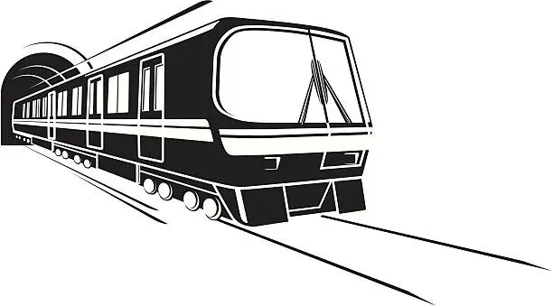 Vector illustration of Subway rail