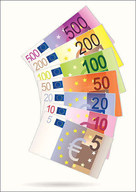 geldscheine - one hundred euro banknote illustrations点のイラスト素材／クリップアート素材／マンガ素材／アイコン素材
