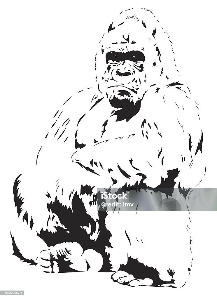 Gorille illustration - clipart vectoriel de Gorille libre de droits