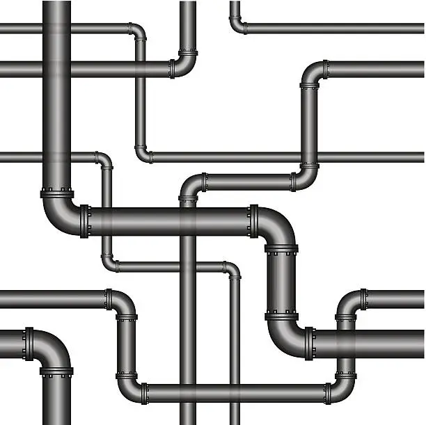 Vector illustration of Seamless - pipes