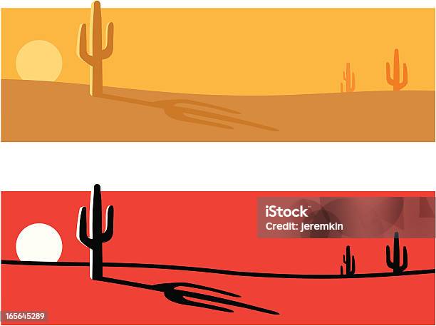 Wüstenkaktus Und Hintergründe Stock Vektor Art und mehr Bilder von Bildhintergrund - Bildhintergrund, Kaktus, Asien
